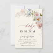 Invitation Bébé fleur sauvage en Fleur Baby shower Floral (Devant)