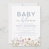 Invitation Bébé fleur sauvage en Fleur Baby shower Jardin (Devant)