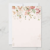 Invitation Bébé fleur sauvage En Fleur Blush Baby shower Flor (Dos)