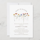 Invitation Bébé fleur sauvage En Fleur | Tout en un Baby show (Devant)