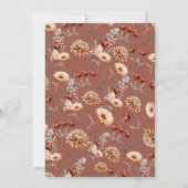 Invitation Bébé fleur sauvage en fleurs Baby shower d'automne (Dos)
