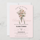 Invitation Bébé Fleur sauvage habillé dans le Baby shower Blo (Devant)