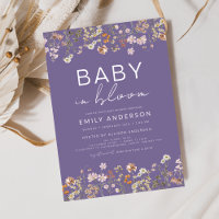 Bébé Fleur sauvage pourpre dans le Baby shower en