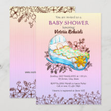 Bébé Fleur sauvage rustique en Baby shower berceau