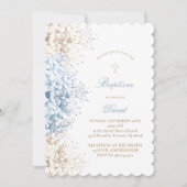 Invitation Bébé Fleurs du souffle bébé garçon Baptême (Devant)