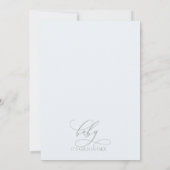 Invitation Bébé floral bleu Il fait froid à l'extérieur du Ba (Dos)