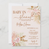 Invitation Bébé Floral Boho Dans Le Baby shower Fleuri (Devant)