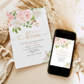 Invitation Bébé floral clair dans baby shower fleuri invitati