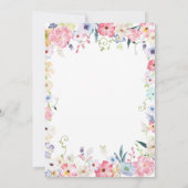 Invitation Bébé floral dans le Baby shower de printemps en fl (Dos)