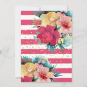 Invitation Bébé Floral Superbe Dans Le Baby shower Fleuri (Dos)