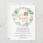 Invitation Bébé flou saupoudré par baby shower postal (Devant)