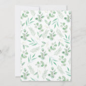 Invitation Bébé Foliage baby shower invitation_Rose (Dos)