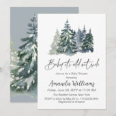 Invitation Bébé forestier Il fait froid à l’extérieur du Baby (Devant / Derrière)