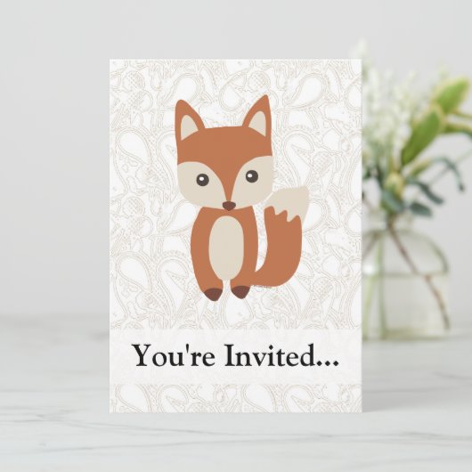 Invitation Bébé Fox (Debout devant)