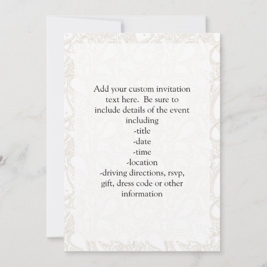 Invitation Bébé Fox (Dos)