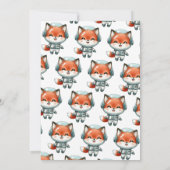 Invitation Bébé Fox astronaute 1er anniversaire (Dos)