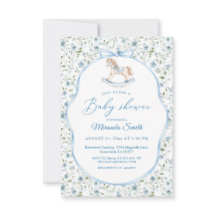 Bébé Garçon à Cheval à Bascule Vintage Shower 