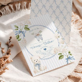 Invitation Bébé garçon à la corde à linge Shower Coquette Béb