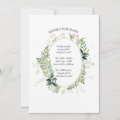 Invitation Bébé Garçon Bleu Douche Aquarelle Eucalyptus Folia (Dos)