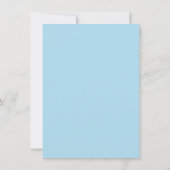 Invitation Bébé Garçon Bleu Lit Douche Florale (Dos)