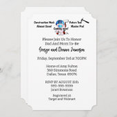 Invitation Bébé garçon charpentier  (Devant / Derrière)