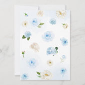 Invitation Bébé garçon dans le Baby shower en fleur (Dos)
