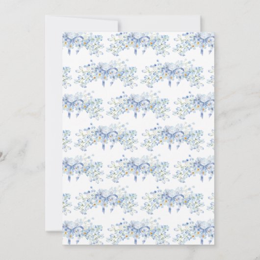 Invitation Bébé garçon dans le Baby shower en fleur (Dos)