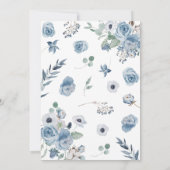 Invitation Bébé garçon dans le Baby shower en fleur (Dos)