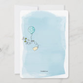 Invitation bébé garçon douche (Dos)