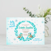 Invitation bébé garçon douche d'hiver (Debout devant)