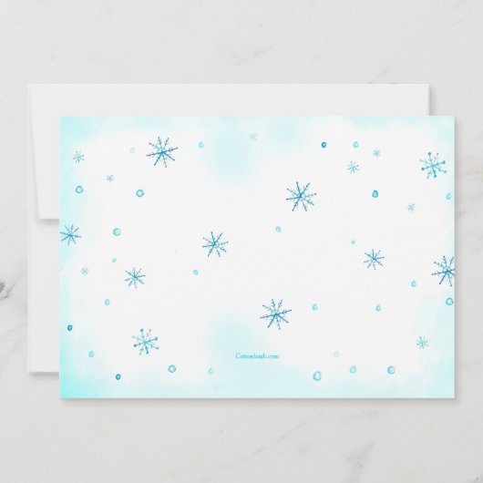 Invitation bébé garçon douche d'hiver (Dos)