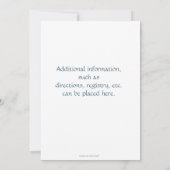 Invitation Bébé Garçon Douche en plâtre bleu (Dos)