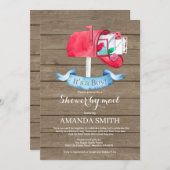 Invitation Bébé Garçon Douche longue distance par courriel In (Devant / Derrière)