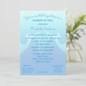 Invitation Bébé garçon Douche longue distance par poste Stork (Debout devant)