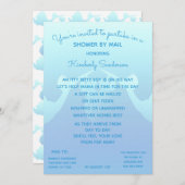 Invitation Bébé garçon Douche longue distance par poste Stork (Devant / Derrière)