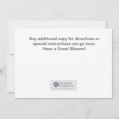 Invitation Bébé garçon douche sportive (Dos)