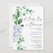 Invitation Bébé garçon est floraison printemps fleurie fleuri (Devant)