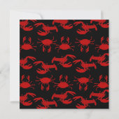 Invitation Bébé garçon homard rouge crustacés Shower (Dos)