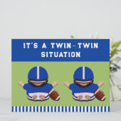 Invitation Bébé Garçon Jumeaux Shower (Debout devant)