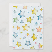 Invitation Bébé Garçon Lune et Étoiles Sip and See (Dos)