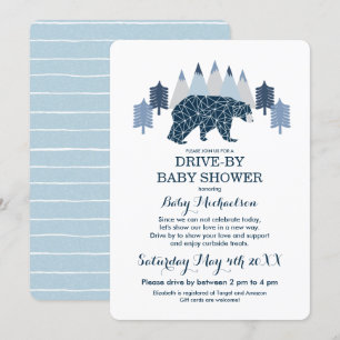 Invitation Bébé Garçon moderne Bear Drive Par Baby shower