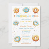 Invitation Bébé garçon pâtisserie Donuts modifiables (Devant)