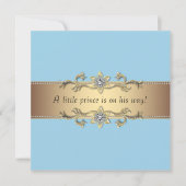 Invitation Bébé Garçon Prince Bleu Shower (Devant)