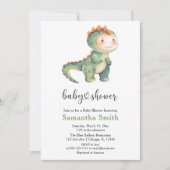 Invitation Bébé garçon Shower Thème Dinosaure (Devant)