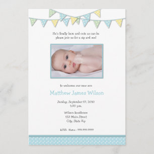 Invitation Bébé garçon Sip photo et voir l'invitation