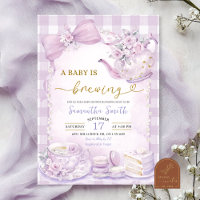 Bébé Gingham Violet prépare une Baby Shower