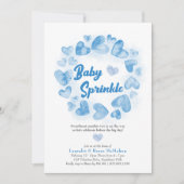 Invitation Bébé Goutte de Bleu Saint-Valentin Petit Chéri (Devant)