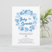 Invitation Bébé Goutte de Bleu Saint-Valentin Petit Chéri (Debout devant)
