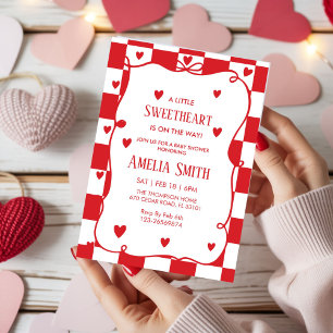 Invitation Bébé gribouillis de la Saint-Valentin petite amie