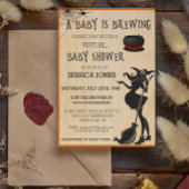 Invitation Bébé Halloween Virtuel est une Fête de Sorcière de